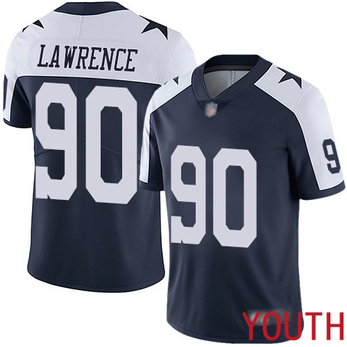 Youth Dallas Cowboys Limited Navy Blue DeMarcus Lawrence Alternate #90 Vapor Untouchable Throwback NFL Jersey->youth nfl jersey->Youth Jersey